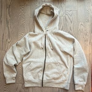 Flint and Tinder 10 year zip up hoodie grey from Huckberry made in USA